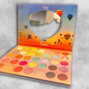 She Makeup Eyeshadow Festival 35 Color Pastel Palette Bold & Bright Hues W BNIB